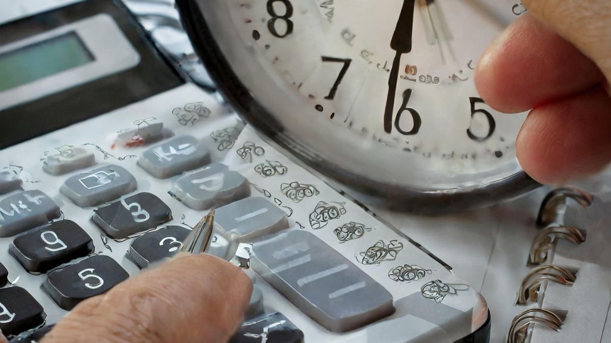 Clock and calculator image