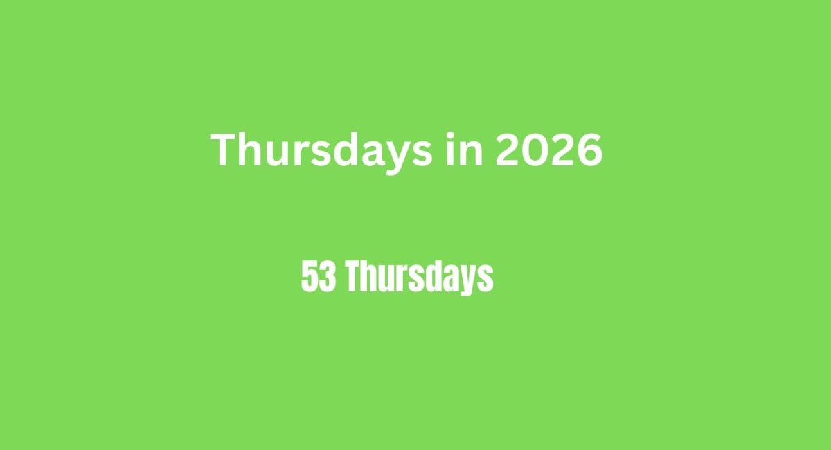Thursdays in 2026