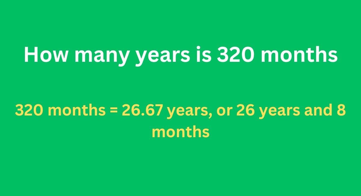 how many years is 320 months