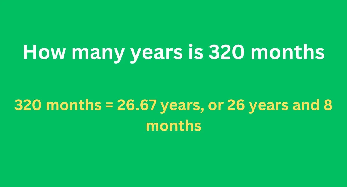 how many years is 320 months