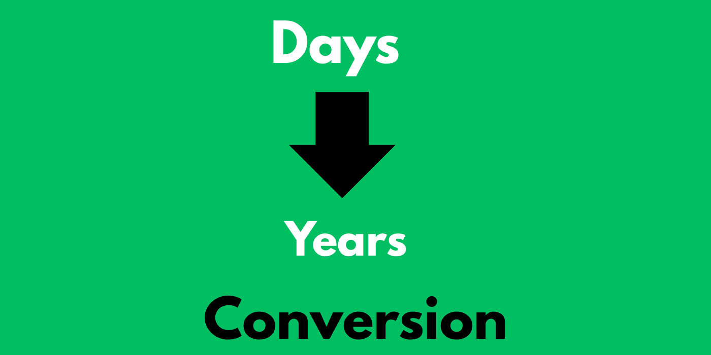 convert days to years