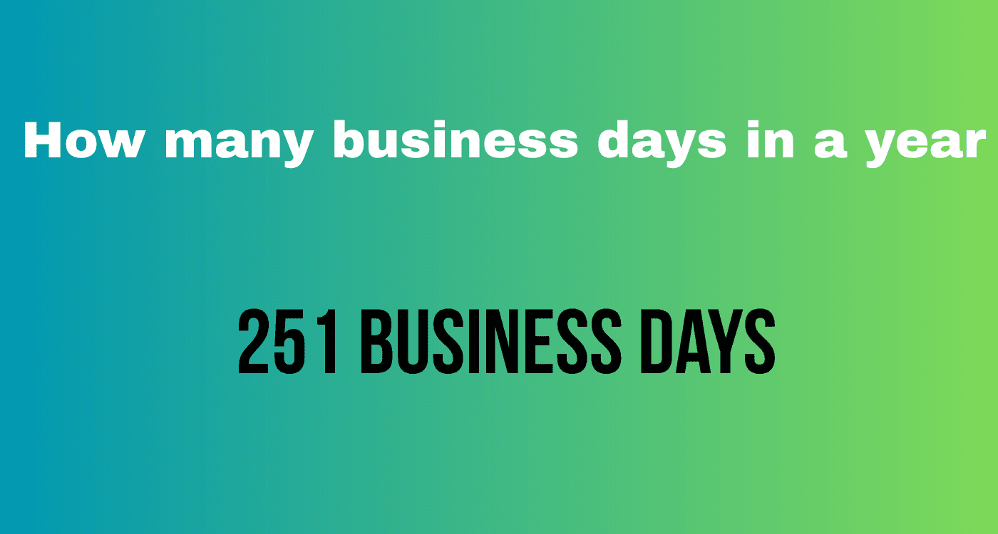 how many business days in a year