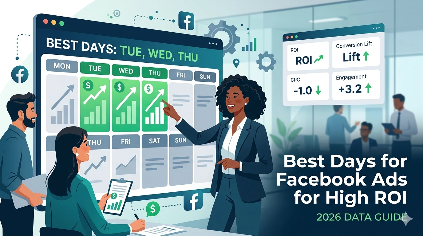 Chart showing best days and times to run Facebook ads